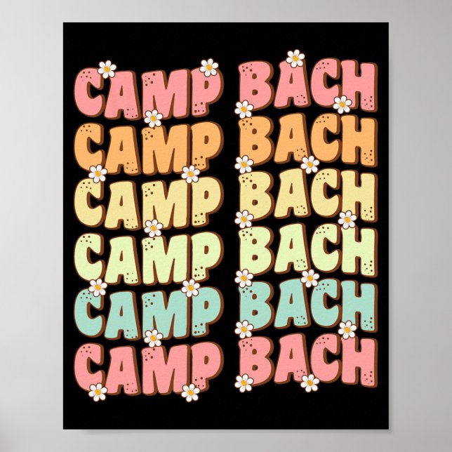 Poster Camp Bach Groovy Bride Squad Camping Bachelorette (Frente)
