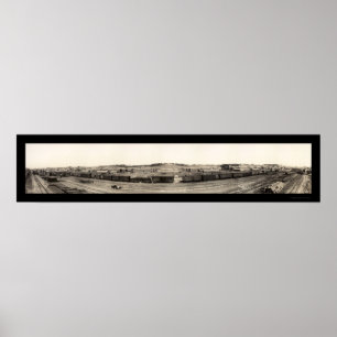 Póster Camp Dodge Iowa Train Foto 1917