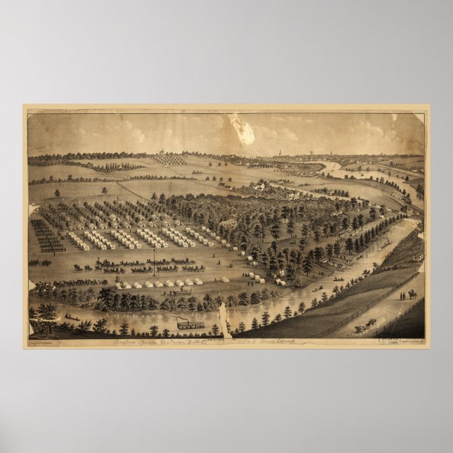 Poster Camp Foster, Cuyahoga Falls, Ohio (1880) (Frente)