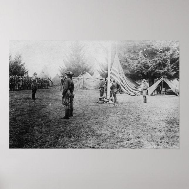 Póster Camp Lewis, WA - Soldados derrubando Americanos (Frente)