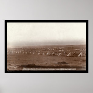 Póster Camp of the 7th Cavalry at Pine Ridge SD 1891