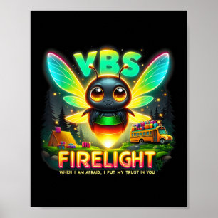 Poster Camp Vacation Bíblia School Firework 2025 Vbs Camp