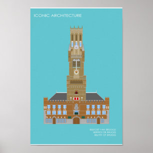 Póster Campanario de Brujas/Belfry de Bruges