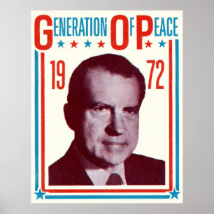 Poster Campanha 1972 presidencial de Nixon