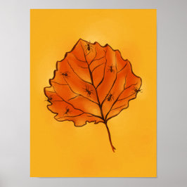 Poster Campanha de outono, folha arte natureza amante