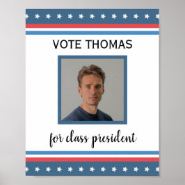 Poster campanha eleitoral estudantil com foto dos EUA