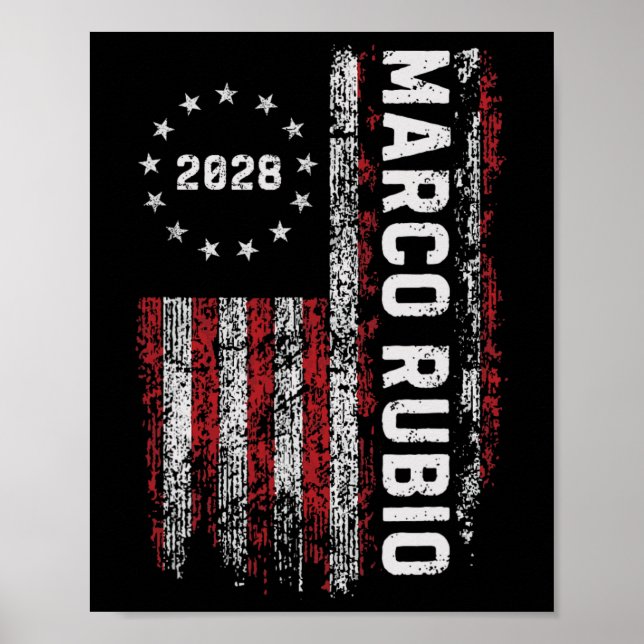 Poster Campanha Presidencial de Marco Rubio 2028 48 Eleiç (Frente)