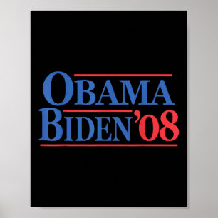 Poster Campanha Retro Distestido Vintage Obama Biden 08