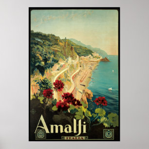 Poster Campania Italia de Borgoni Amalfi