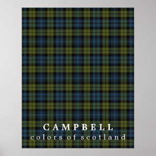 Póster Campbell Colors of Scotland Tartan
