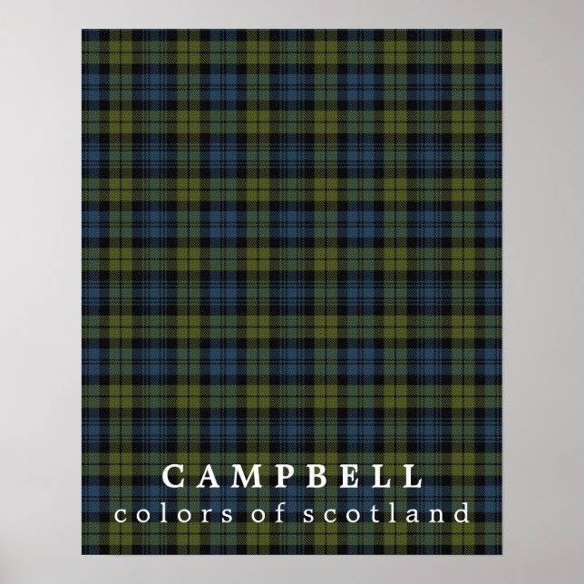 Póster Campbell Colors of Scotland Tartan (Frente)