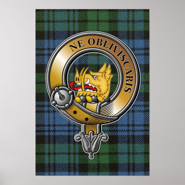 Poster Campbell Tartan & Crachá (Frente)
