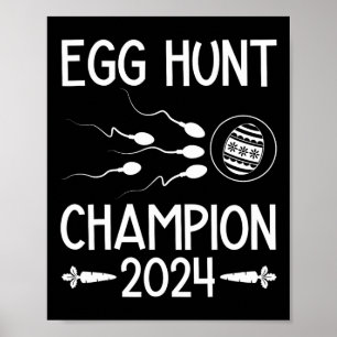 Poster Campeão da Caça ao Ovo Pai Engraçado Anúncio de Gr