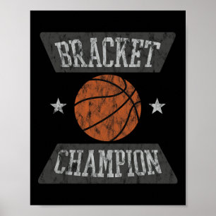 Poster Campeão de Bracket Sketll Vencedor Jogador Esporte