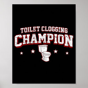 Poster Campeão de entupimento de vaso sanitário para home