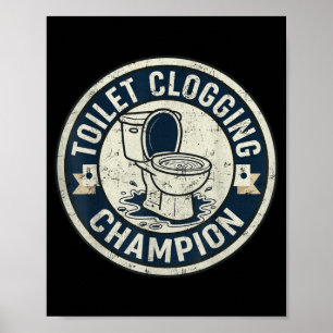 Poster Campeão de entupimento de vaso sanitário para home