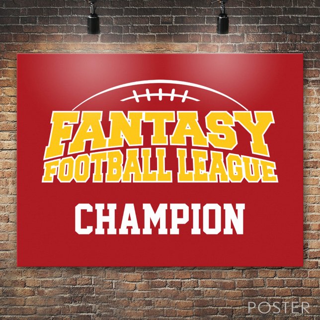 Poster Campeão de Futebol Fantasy (Custom Poster)