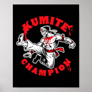 Poster Campeão de Kumite Esportes Sangrentos Karate Kung