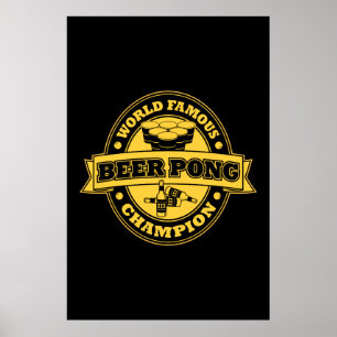 Póster Campeão de Pong da cerveja