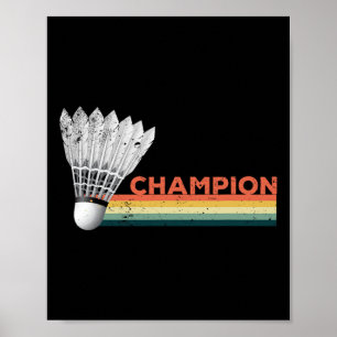 Poster Campeão do jogador Dminton