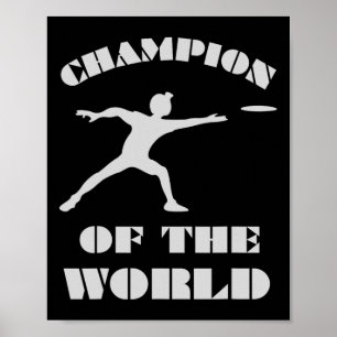 Poster Campeão Do Mundo. Golfe de Golfe Disco.