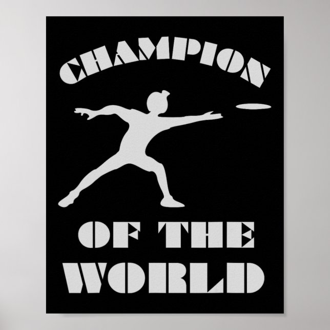 Poster Campeão Do Mundo. Golfe de Golfe Disco. (Frente)