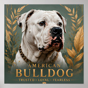 Poster Campeão do Patrimônio do Bulldog Americano