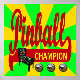 Póster Campeão do Pinball