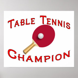 Póster Campeão do ténis de mesa