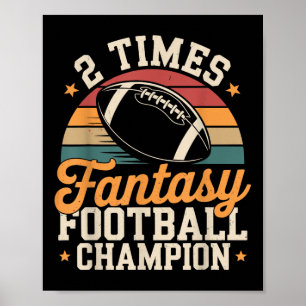 Poster Campeão Engraçado de Futebol Fantasia 2 Vezes