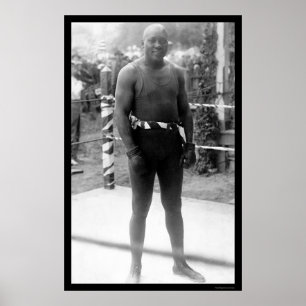 Poster Campeão pesado Jack Johnson 1912 do encaixotament