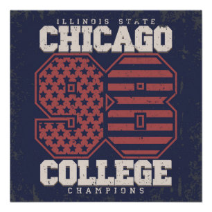 Póster campeão universitário de Chicago