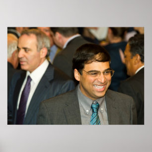 Poster Campeão Vishy Anand da xadrez do mundo