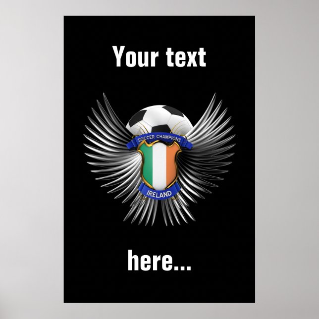 Póster Campeões de Futebol da Irlanda (Frente)