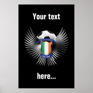 Póster Campeões do futebol de Ireland