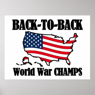 Poster Campeões lado a lado de WW, forma dos EUA