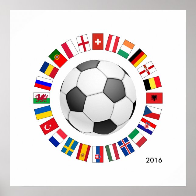 Póster Campeonato Europeu de Futebol de 2016 (Frente)