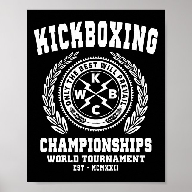 Poster Campeonatos de Kickboxing, Camiseta de Kickboxing, (Frente)