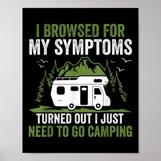 Poster Camper, Meus Sintomas Aconteceram Que Eu Só Precis (Frente)