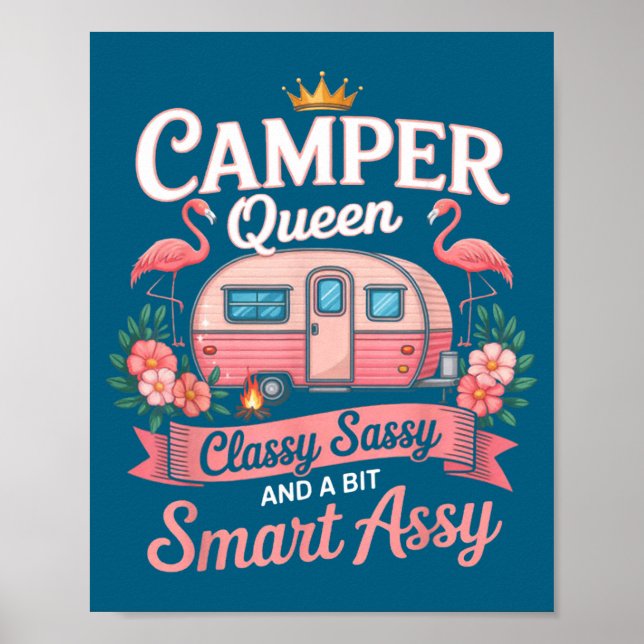 Poster Camper Queen Cly Sy Smart Y Camng Rv Women  (Frente)