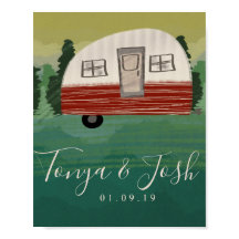 Camping Camper Vintage Chuveiro de Noiva Escapada