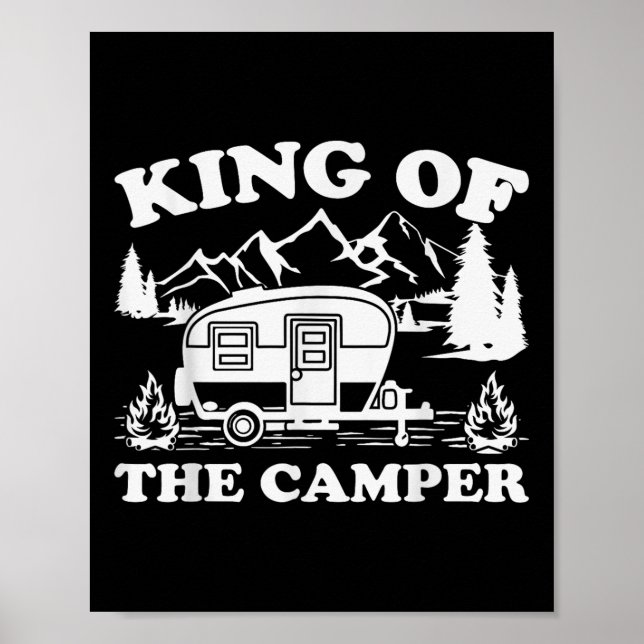 Poster Camping Lover Camper Van King Do Camper (Frente)