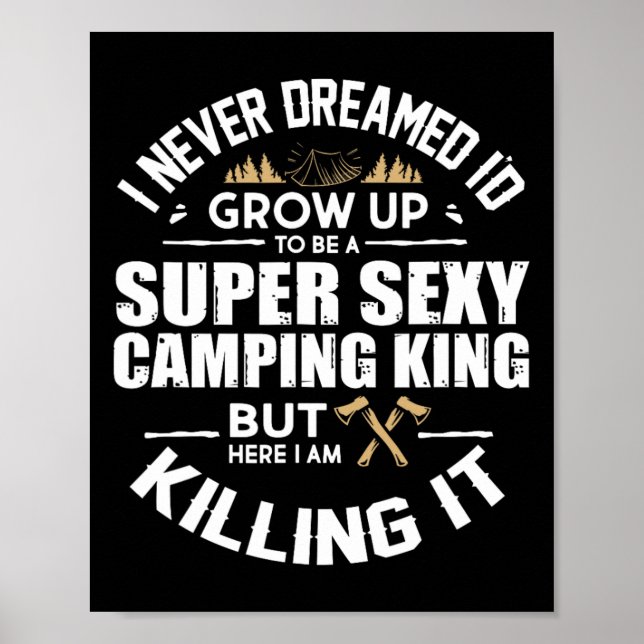 Poster Camping Men Camper Rv Camping Vacation Camping Dad (Frente)