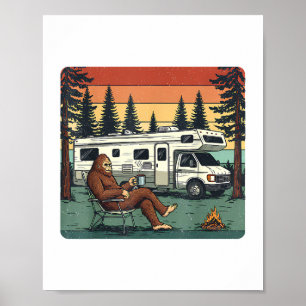 Poster Camping Vintage Autocarrofa RV Aventura Bigfoot