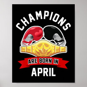 Poster Campiões São Nasceres No Boxehoje De Abril