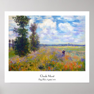 Póster Campo da papoila, Argenteuil, Claude Monet 1875
