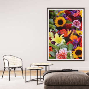 Poster Campo das flores multicoloridas,