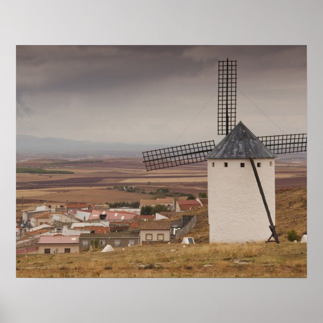 Poster Campo de Criptana, antiga moinhos de vento La Manc (Frente)