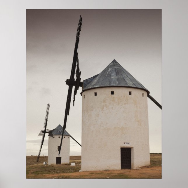 Poster Campo de Criptana, antigos moinhos de vento de La  (Frente)
