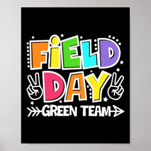 Poster Campo de Dia Equipe Verde Divertido Para Professor